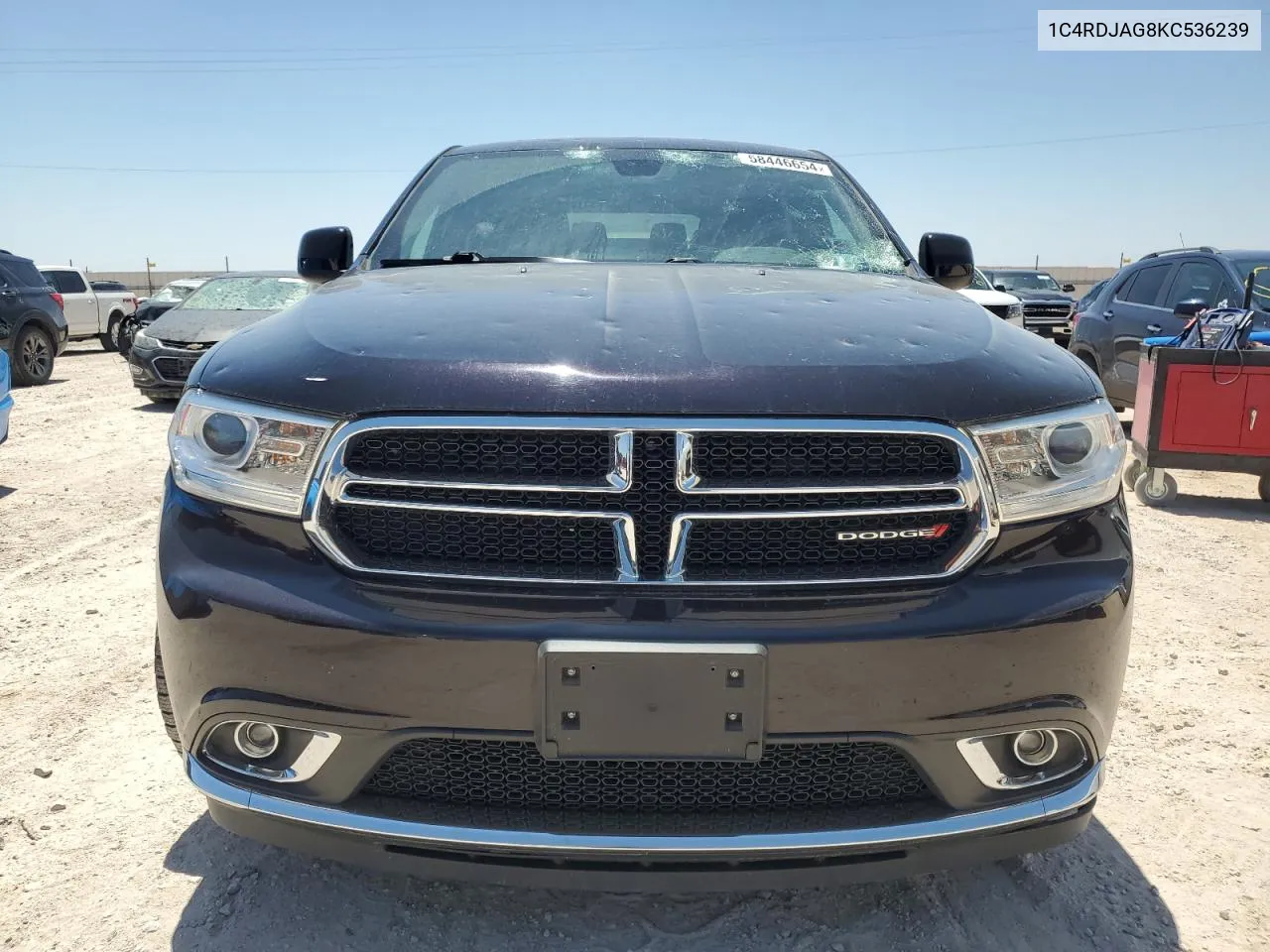 2019 Dodge Durango Sxt VIN: 1C4RDJAG8KC536239 Lot: 58446654