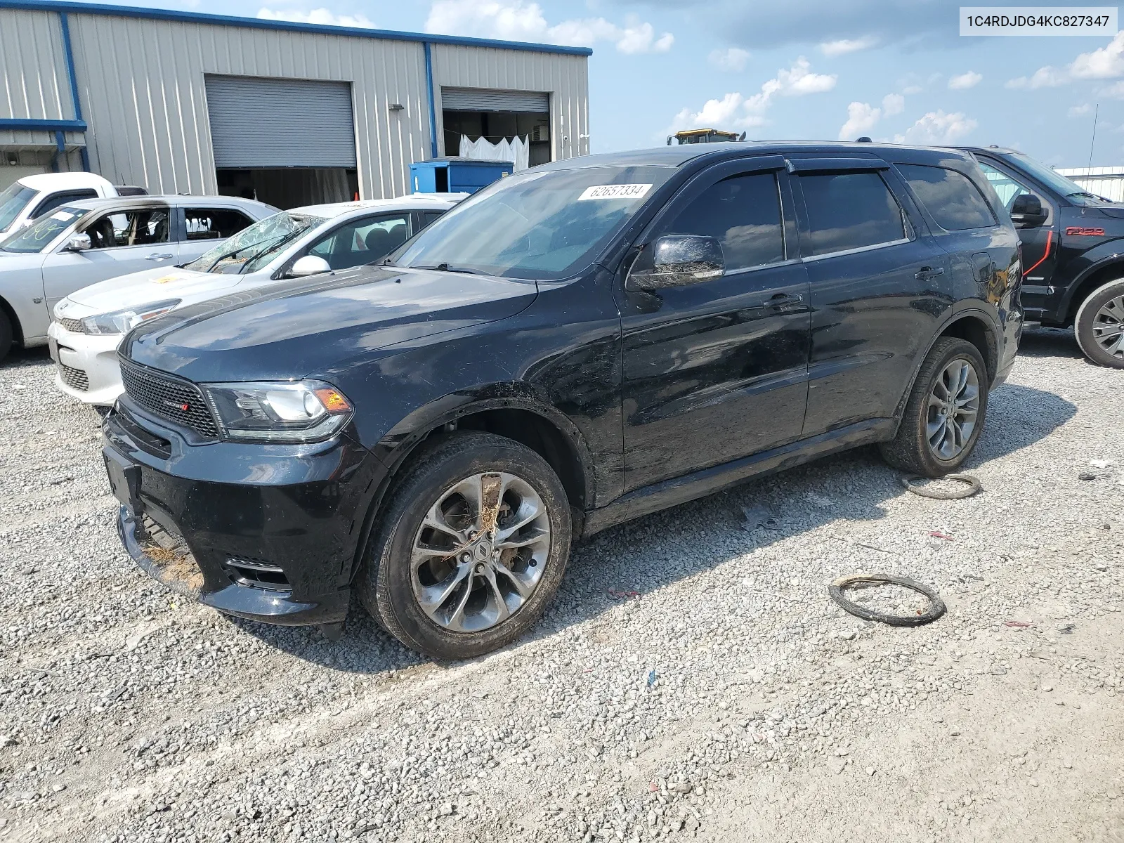 2019 Dodge Durango Gt VIN: 1C4RDJDG4KC827347 Lot: 62657334