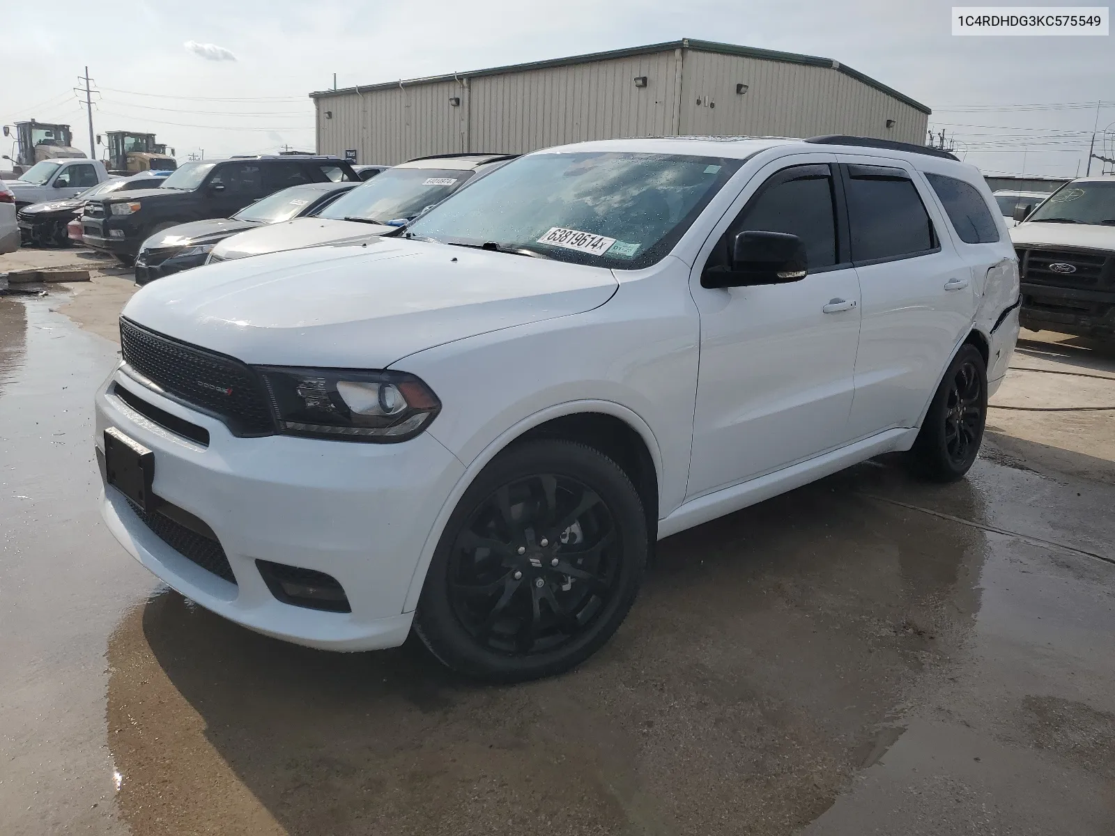 2019 Dodge Durango Gt VIN: 1C4RDHDG3KC575549 Lot: 63819614