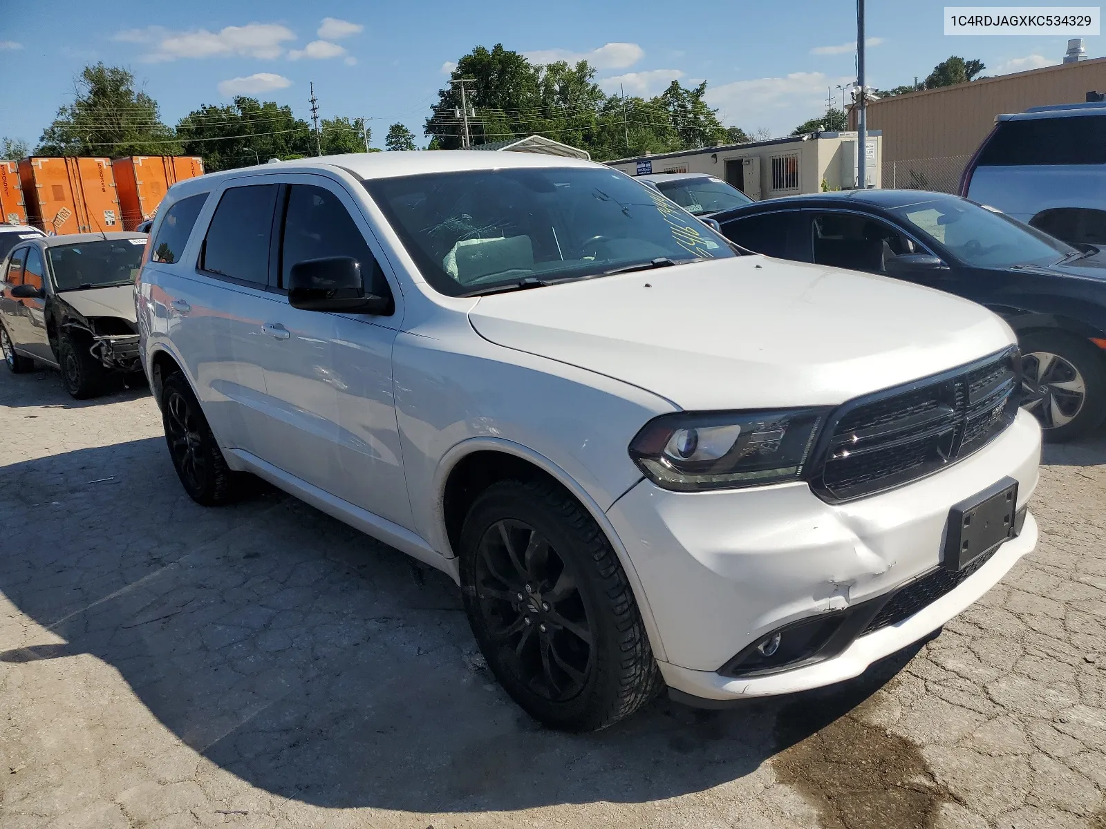 2019 Dodge Durango Sxt VIN: 1C4RDJAGXKC534329 Lot: 64167444