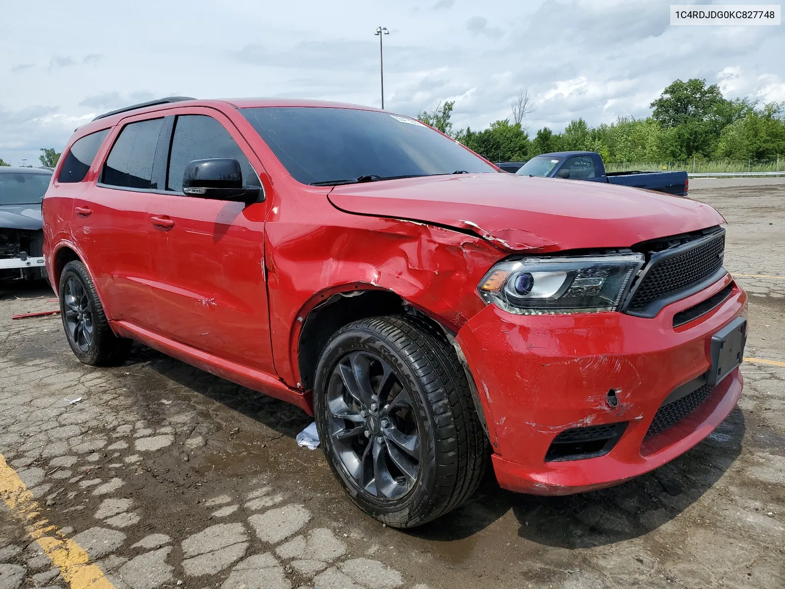 1C4RDJDG0KC827748 2019 Dodge Durango Gt