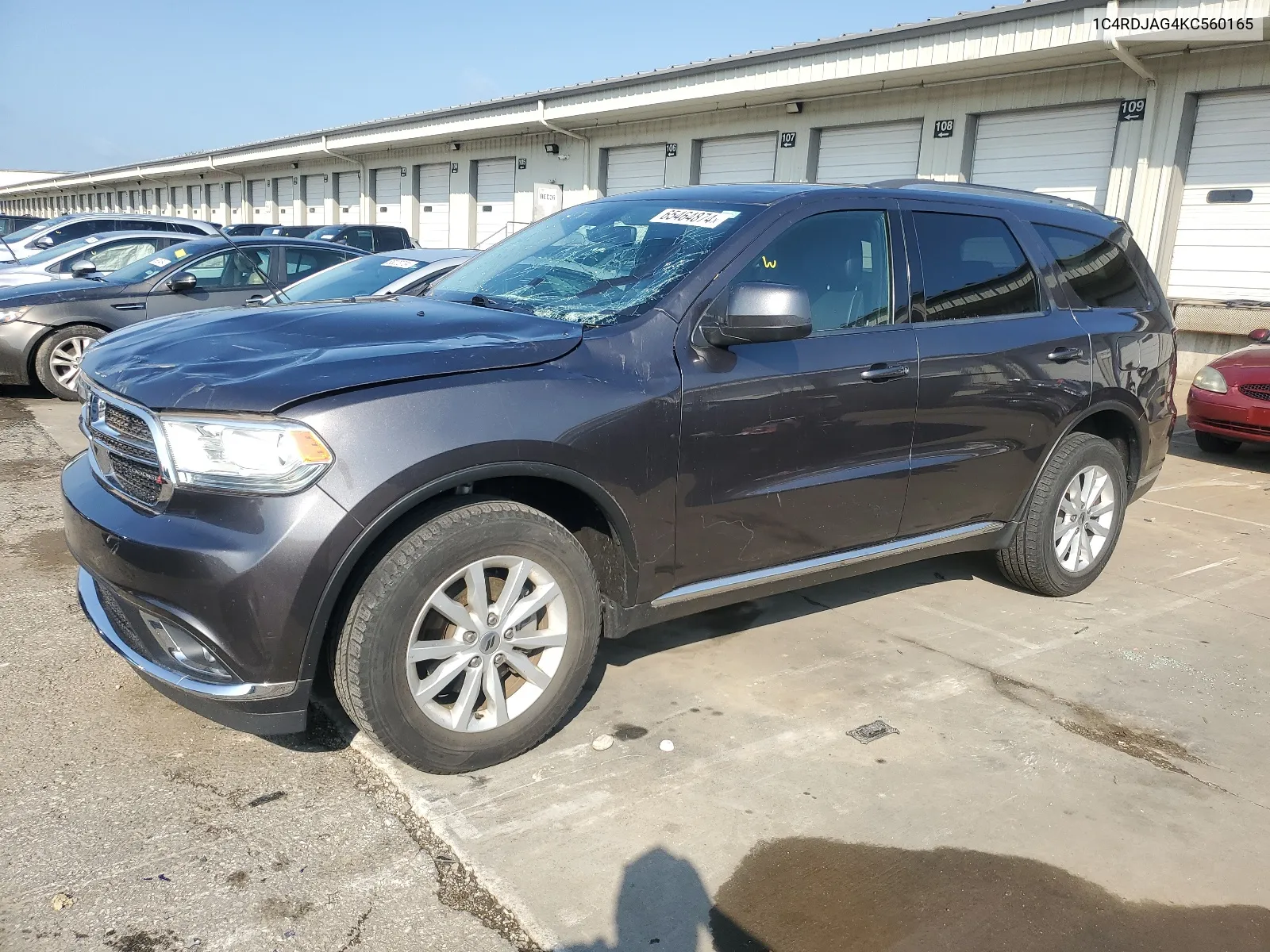 2019 Dodge Durango Sxt VIN: 1C4RDJAG4KC560165 Lot: 65464874