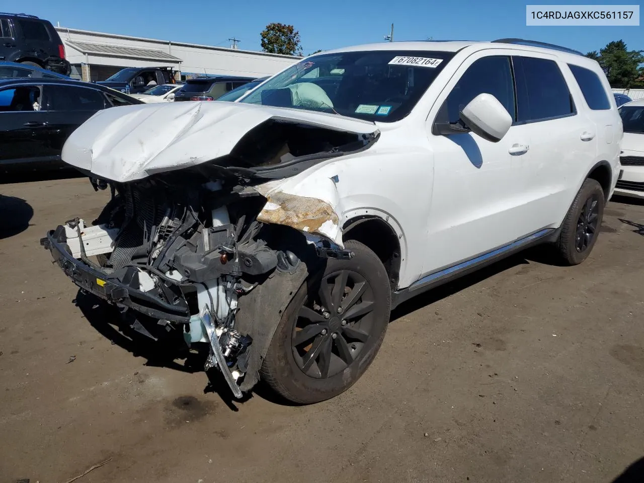 2019 Dodge Durango Sxt VIN: 1C4RDJAGXKC561157 Lot: 67082164