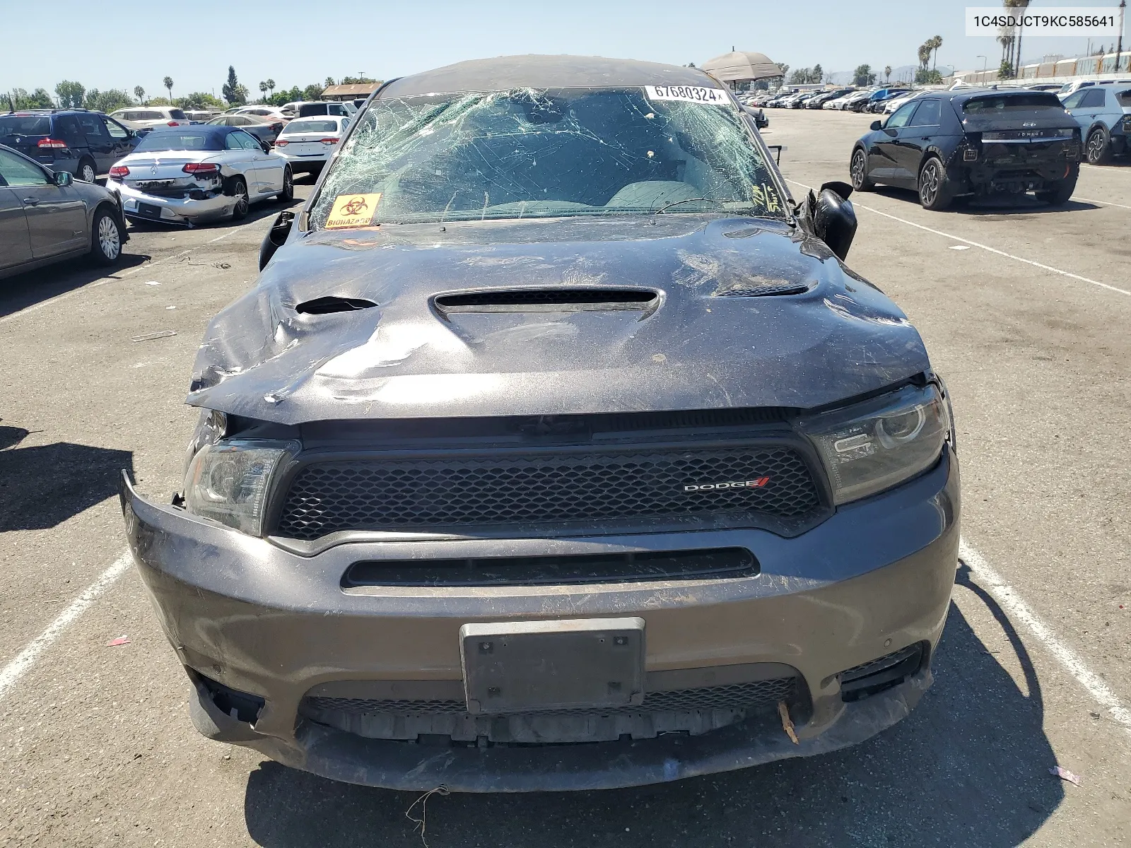 2019 Dodge Durango R/T VIN: 1C4SDJCT9KC585641 Lot: 67680324