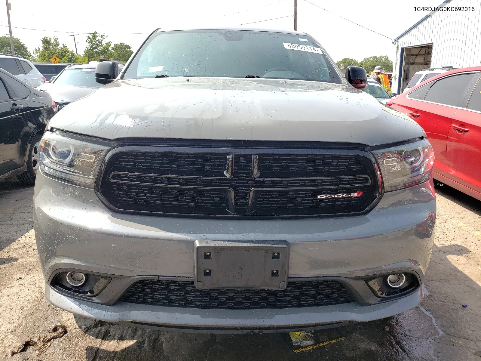 2019 Dodge Durango Sxt VIN: 1C4RDJAG0KC692016 Lot: 68059114