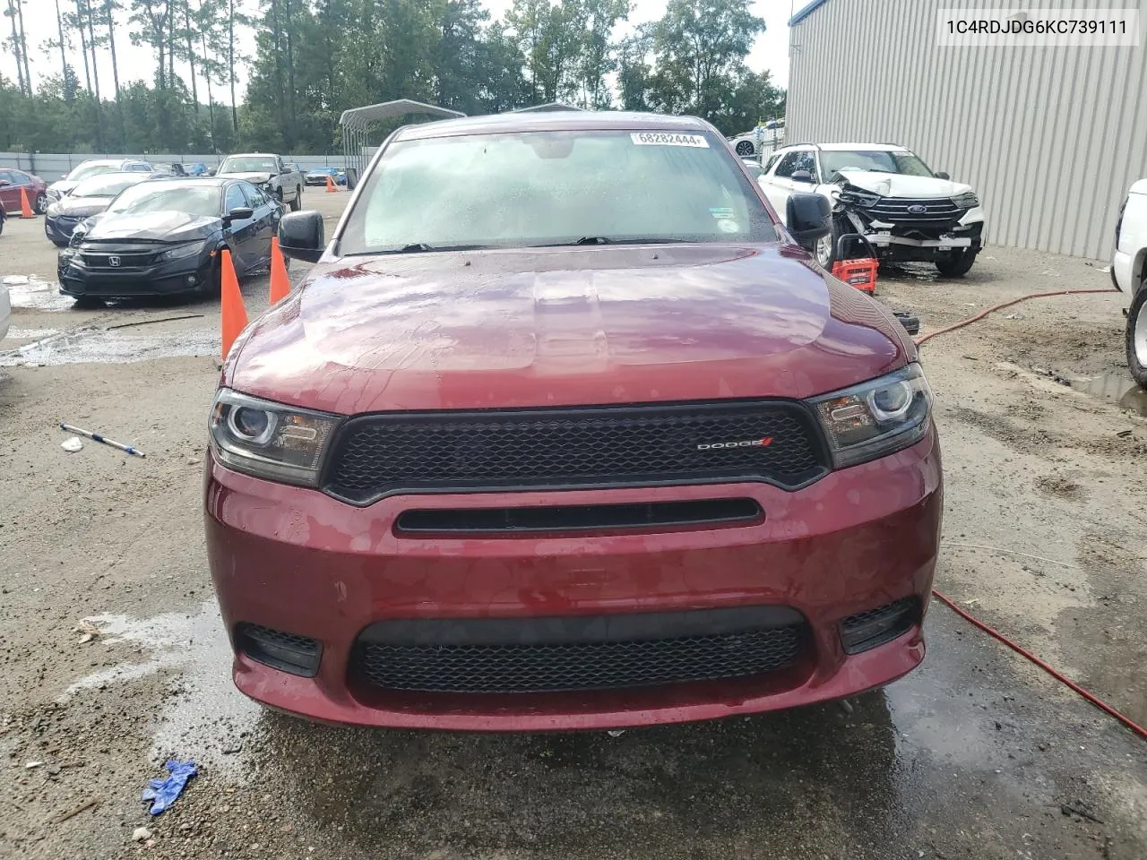 2019 Dodge Durango Gt VIN: 1C4RDJDG6KC739111 Lot: 68282444