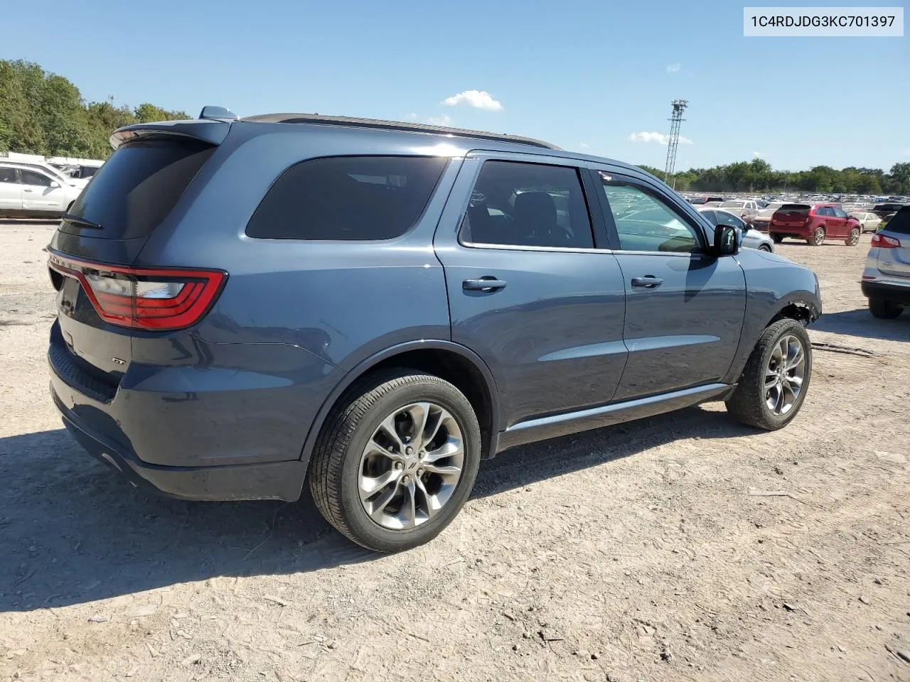 2019 Dodge Durango Gt VIN: 1C4RDJDG3KC701397 Lot: 68374664