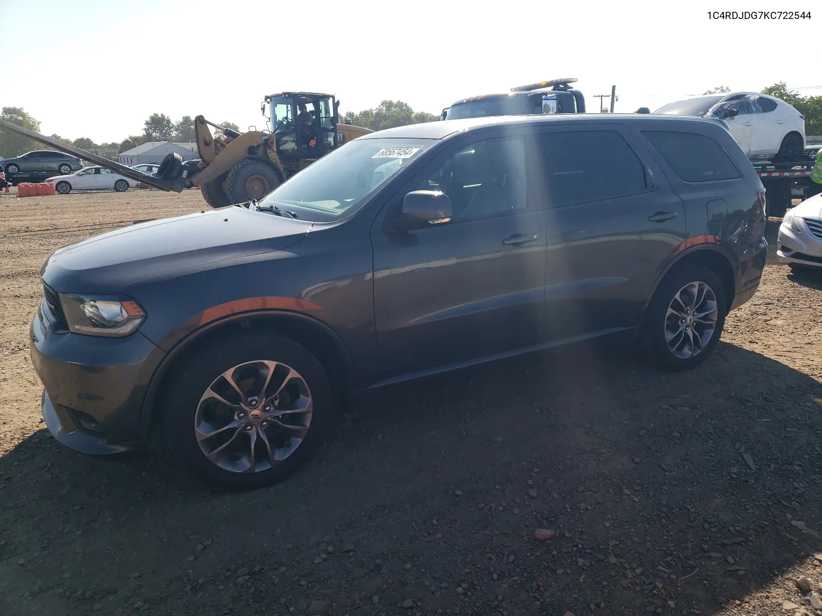 2019 Dodge Durango Gt VIN: 1C4RDJDG7KC722544 Lot: 68567454