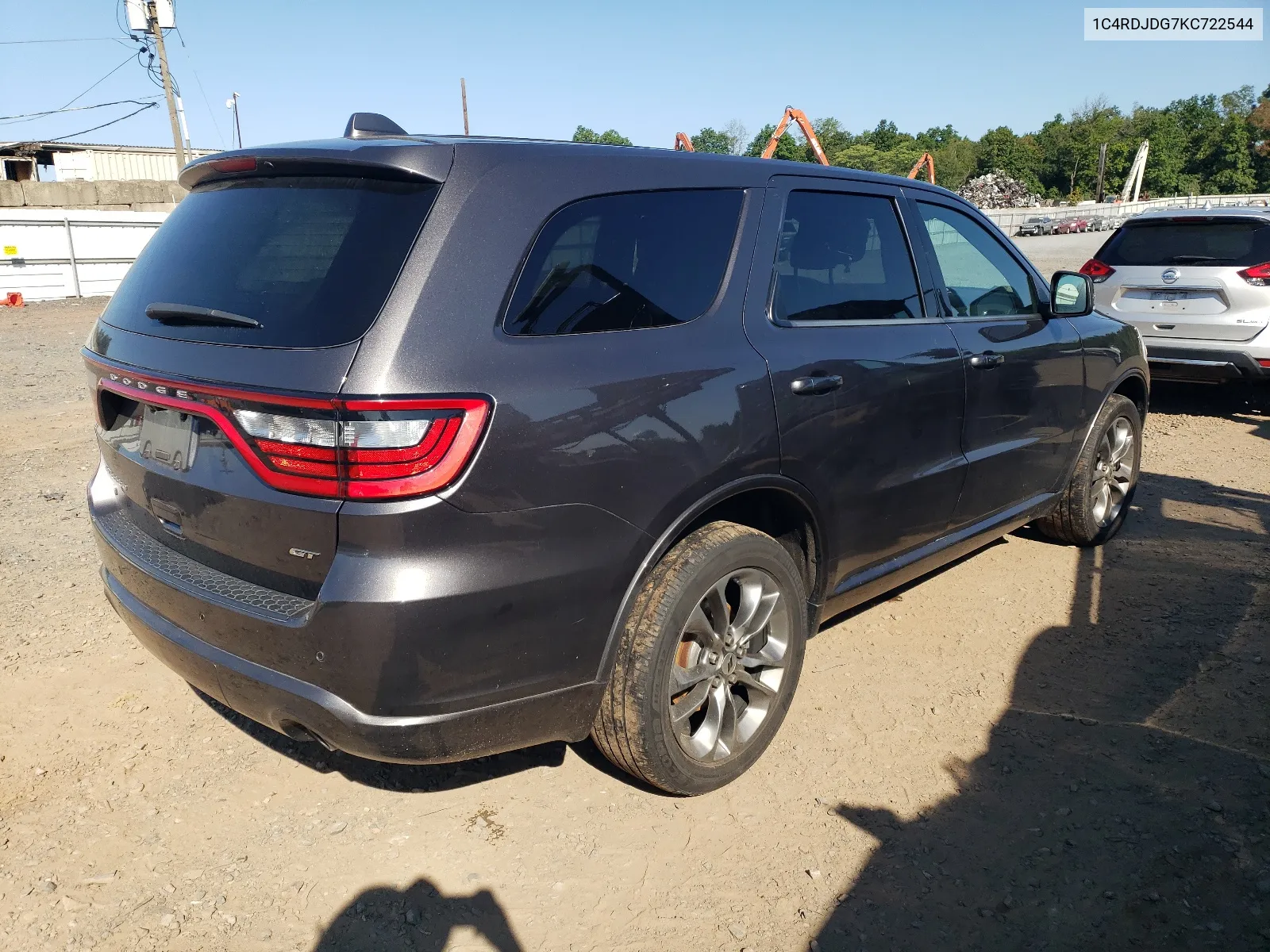 2019 Dodge Durango Gt VIN: 1C4RDJDG7KC722544 Lot: 68567454