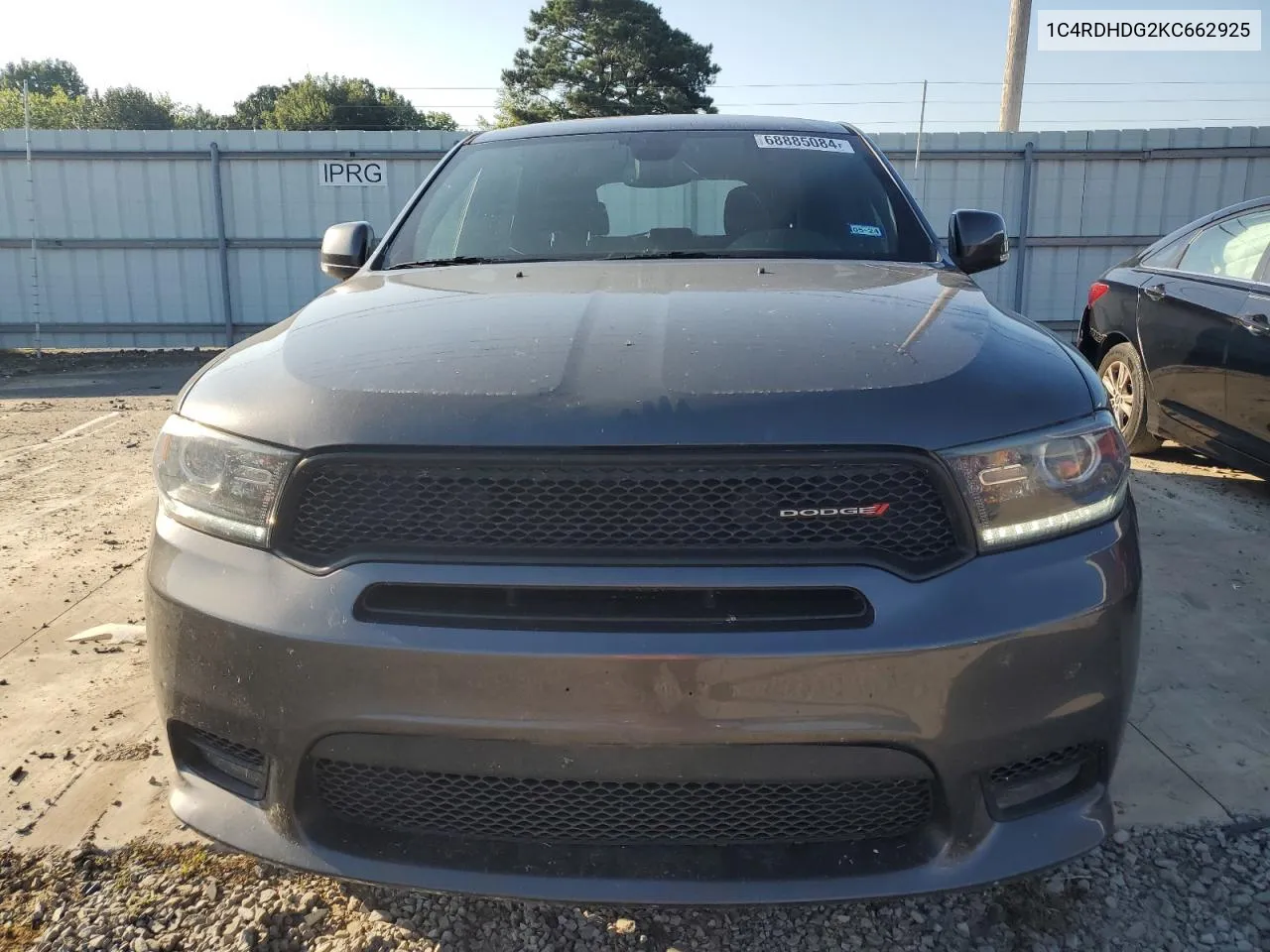 2019 Dodge Durango Gt VIN: 1C4RDHDG2KC662925 Lot: 68885084