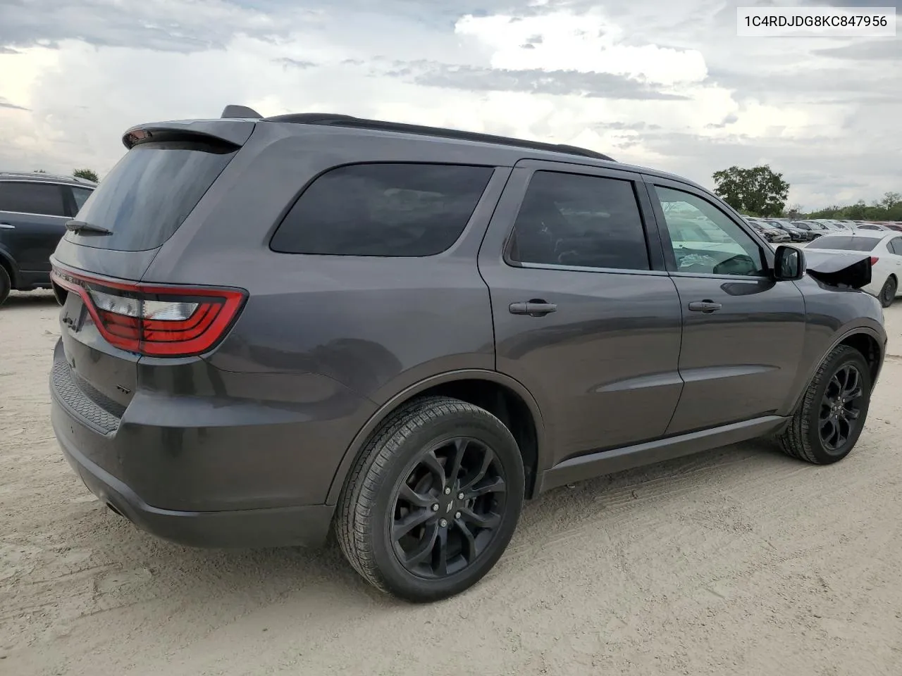 2019 Dodge Durango Gt VIN: 1C4RDJDG8KC847956 Lot: 69008424