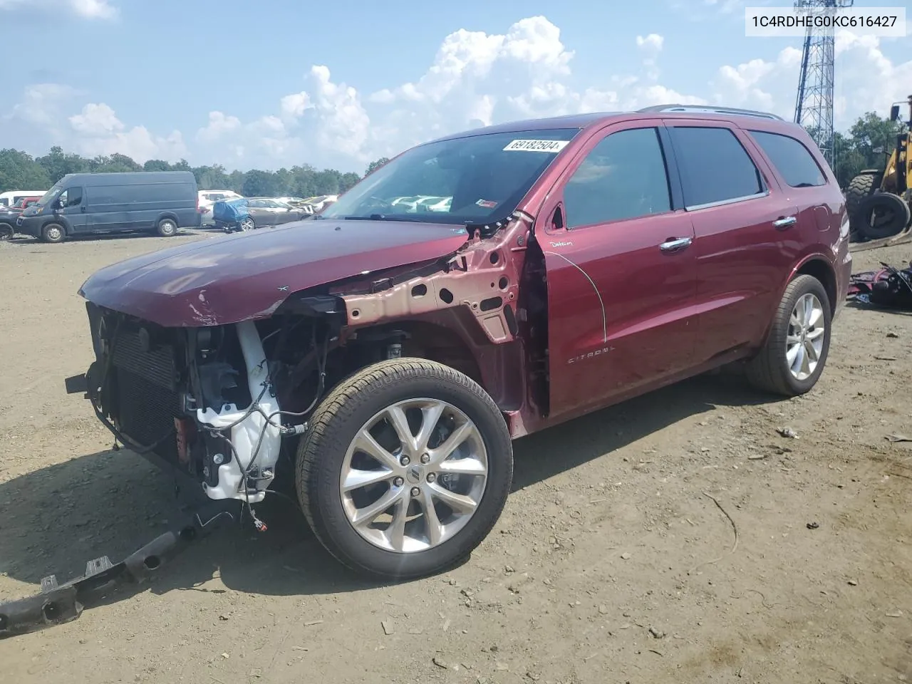 1C4RDHEG0KC616427 2019 Dodge Durango Citadel