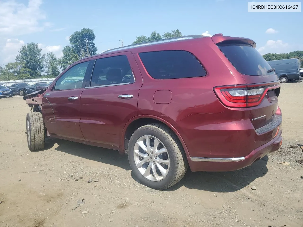 2019 Dodge Durango Citadel VIN: 1C4RDHEG0KC616427 Lot: 69182504