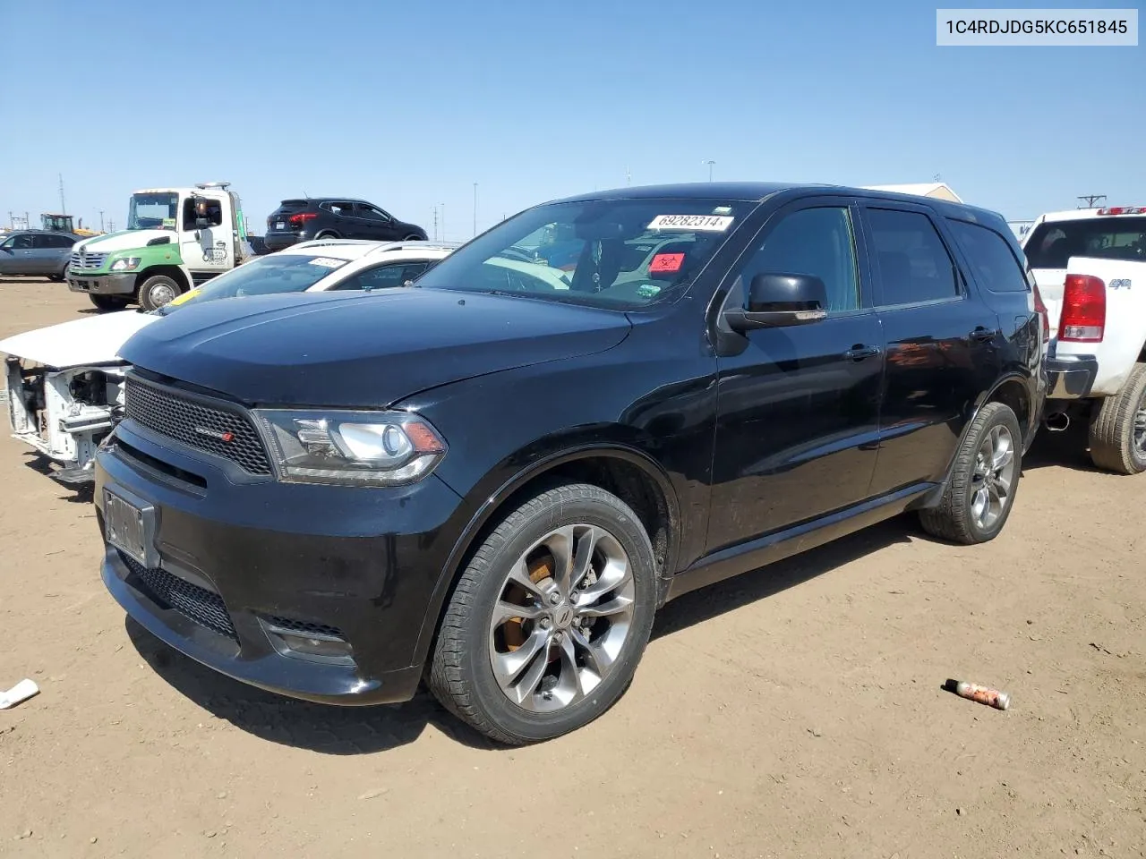 2019 Dodge Durango Gt VIN: 1C4RDJDG5KC651845 Lot: 69282314