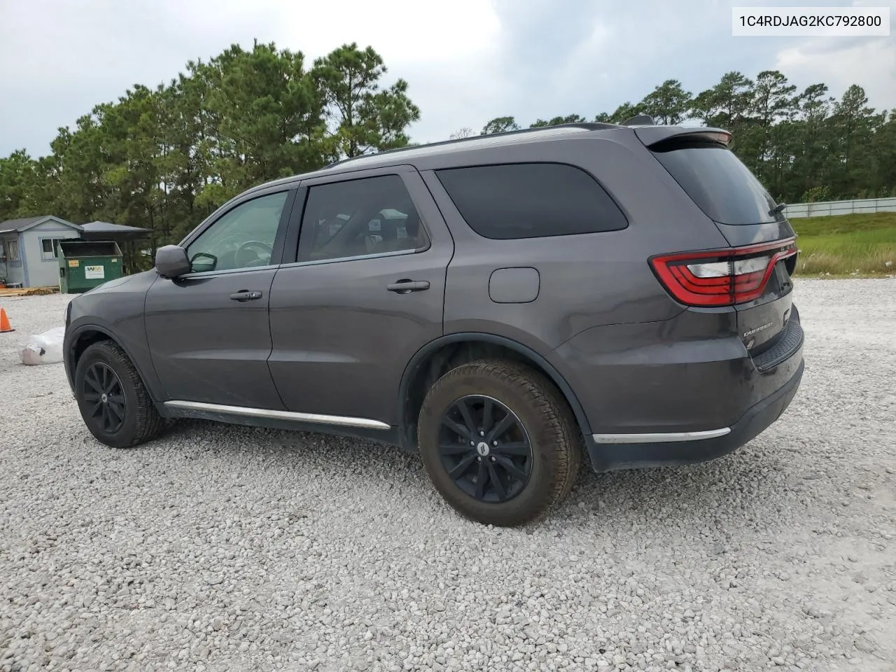 2019 Dodge Durango Sxt VIN: 1C4RDJAG2KC792800 Lot: 69386294