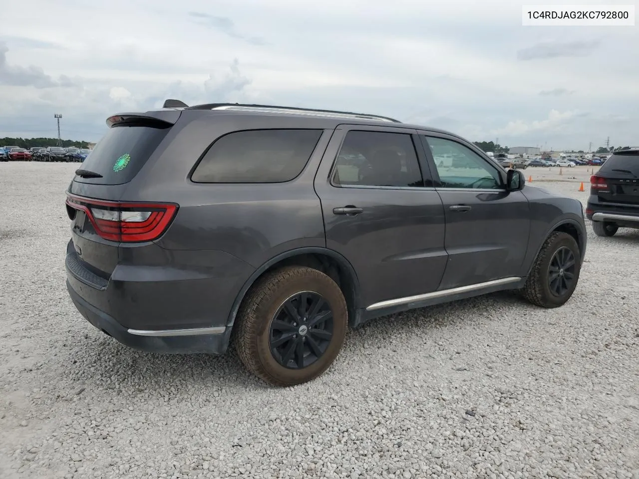 2019 Dodge Durango Sxt VIN: 1C4RDJAG2KC792800 Lot: 69386294