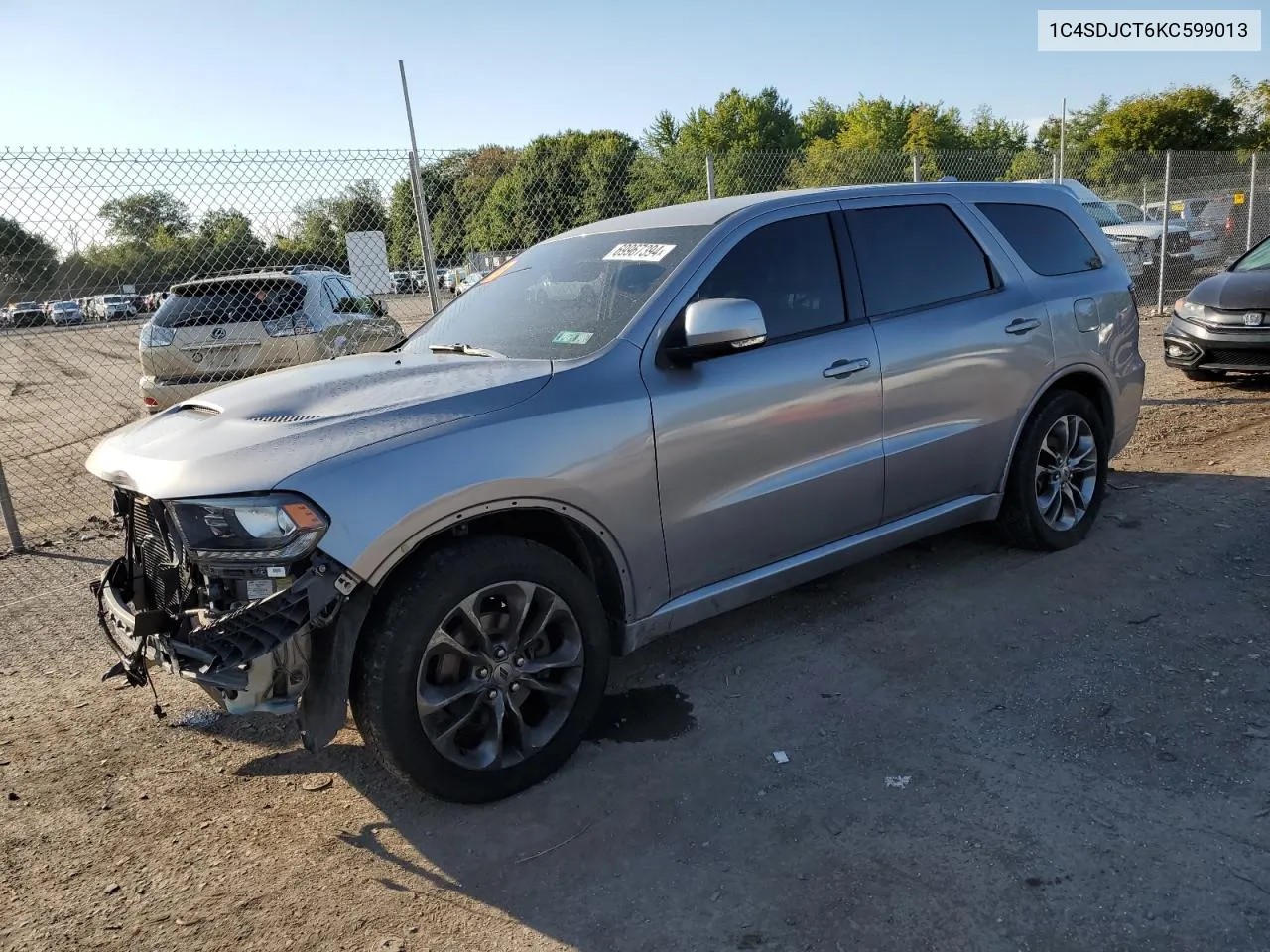 2019 Dodge Durango R/T VIN: 1C4SDJCT6KC599013 Lot: 69967394