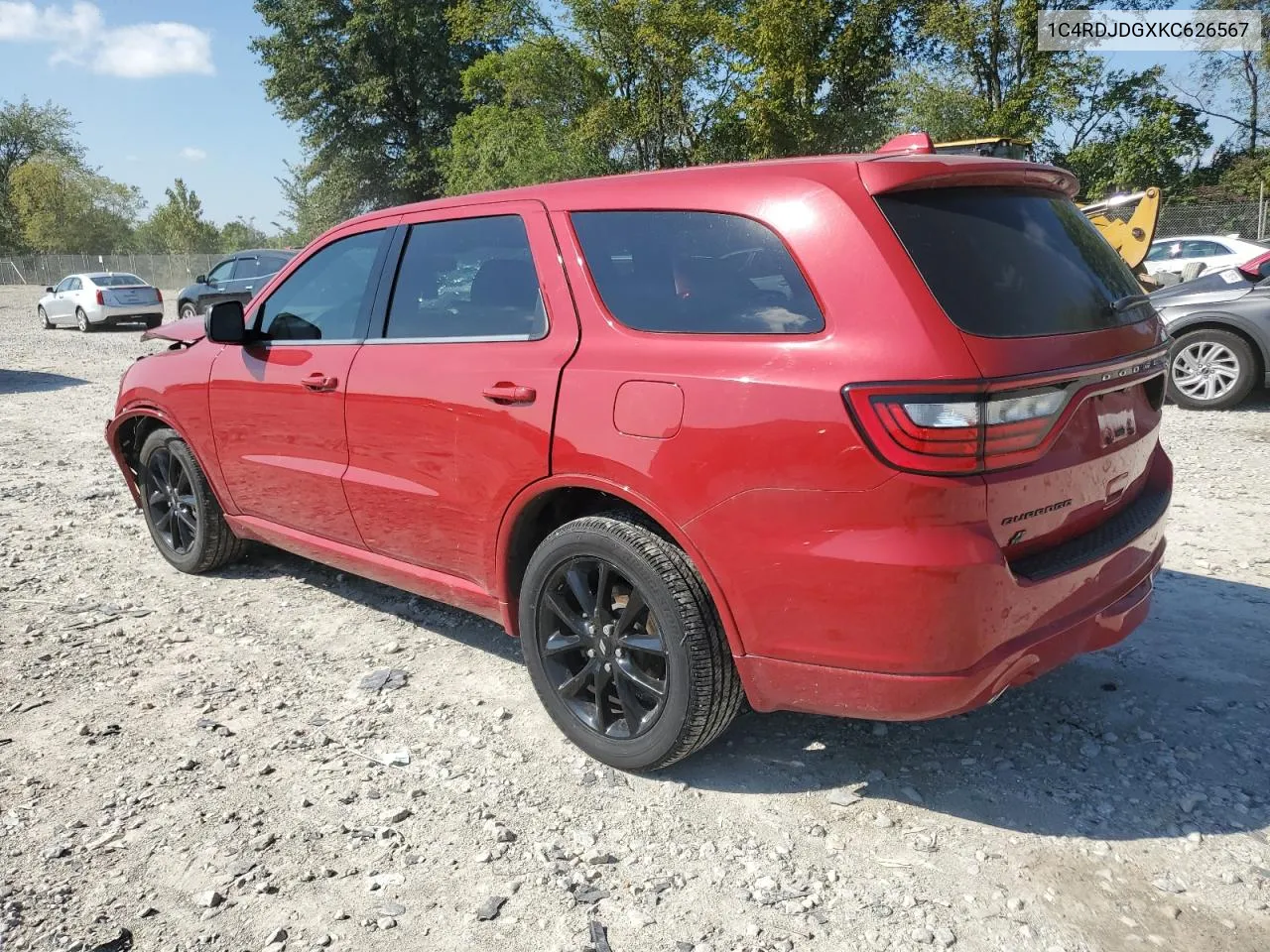 2019 Dodge Durango Gt VIN: 1C4RDJDGXKC626567 Lot: 70036774