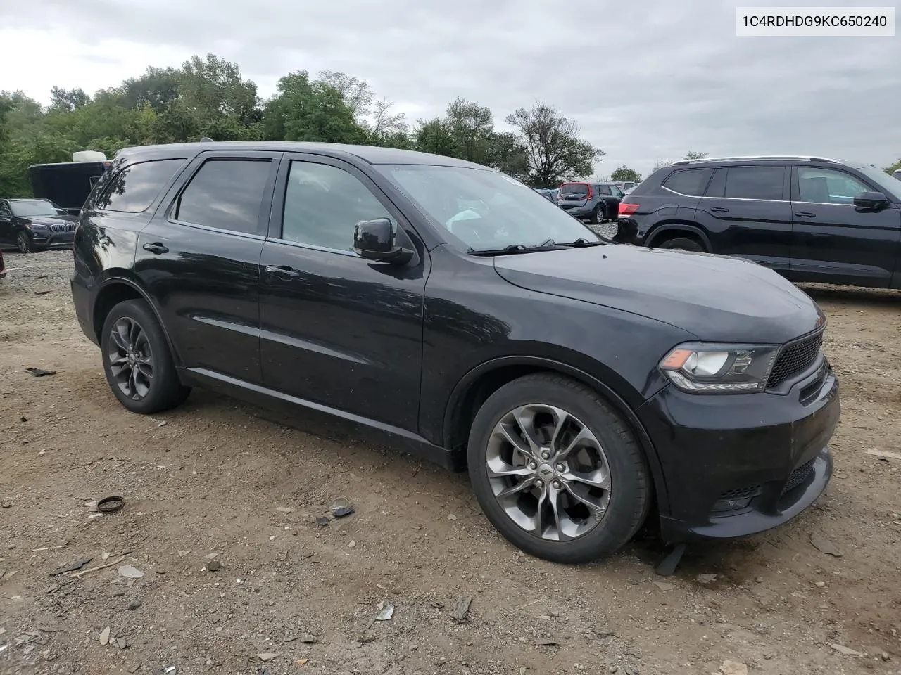 2019 Dodge Durango Gt VIN: 1C4RDHDG9KC650240 Lot: 70402194