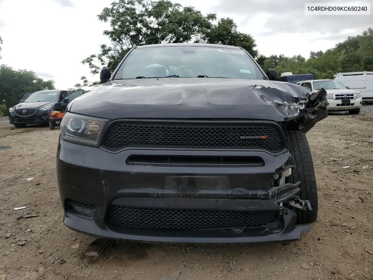 2019 Dodge Durango Gt VIN: 1C4RDHDG9KC650240 Lot: 70402194