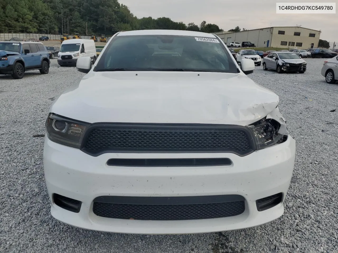 2019 Dodge Durango Gt VIN: 1C4RDHDG7KC549780 Lot: 70562084