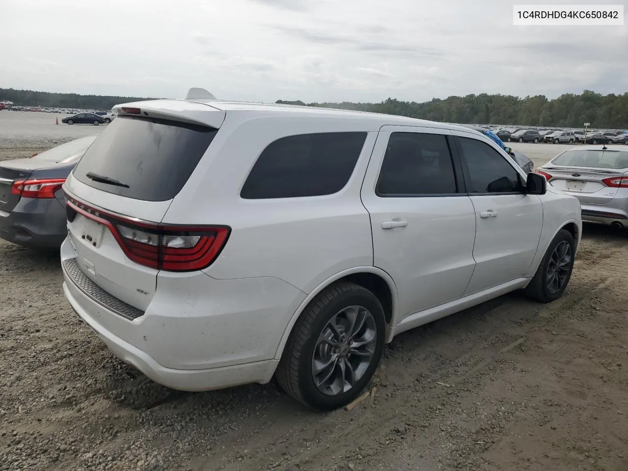 2019 Dodge Durango Gt VIN: 1C4RDHDG4KC650842 Lot: 71244054