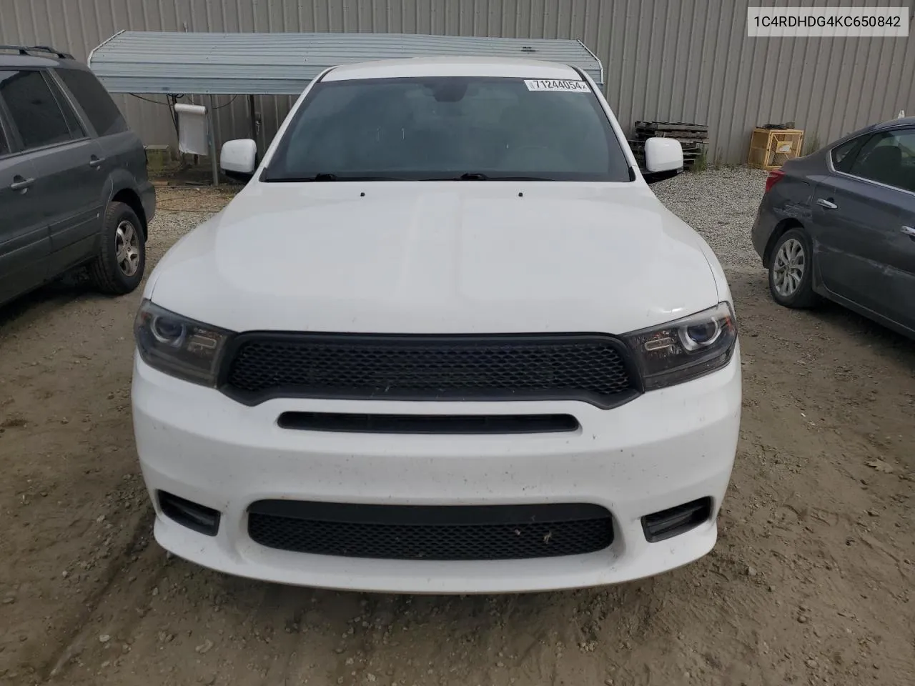 2019 Dodge Durango Gt VIN: 1C4RDHDG4KC650842 Lot: 71244054