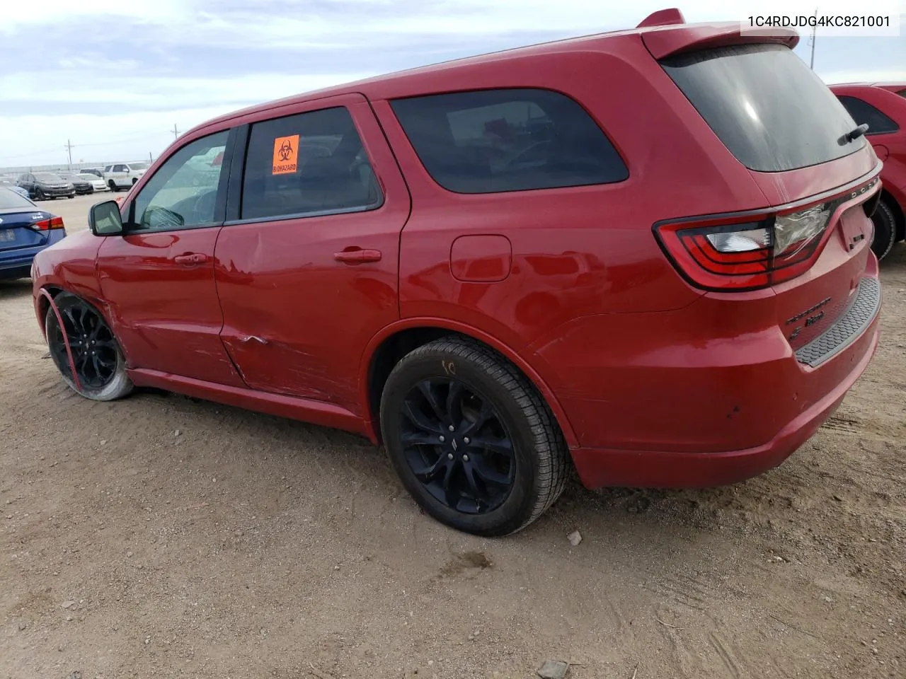 2019 Dodge Durango Gt VIN: 1C4RDJDG4KC821001 Lot: 71771514