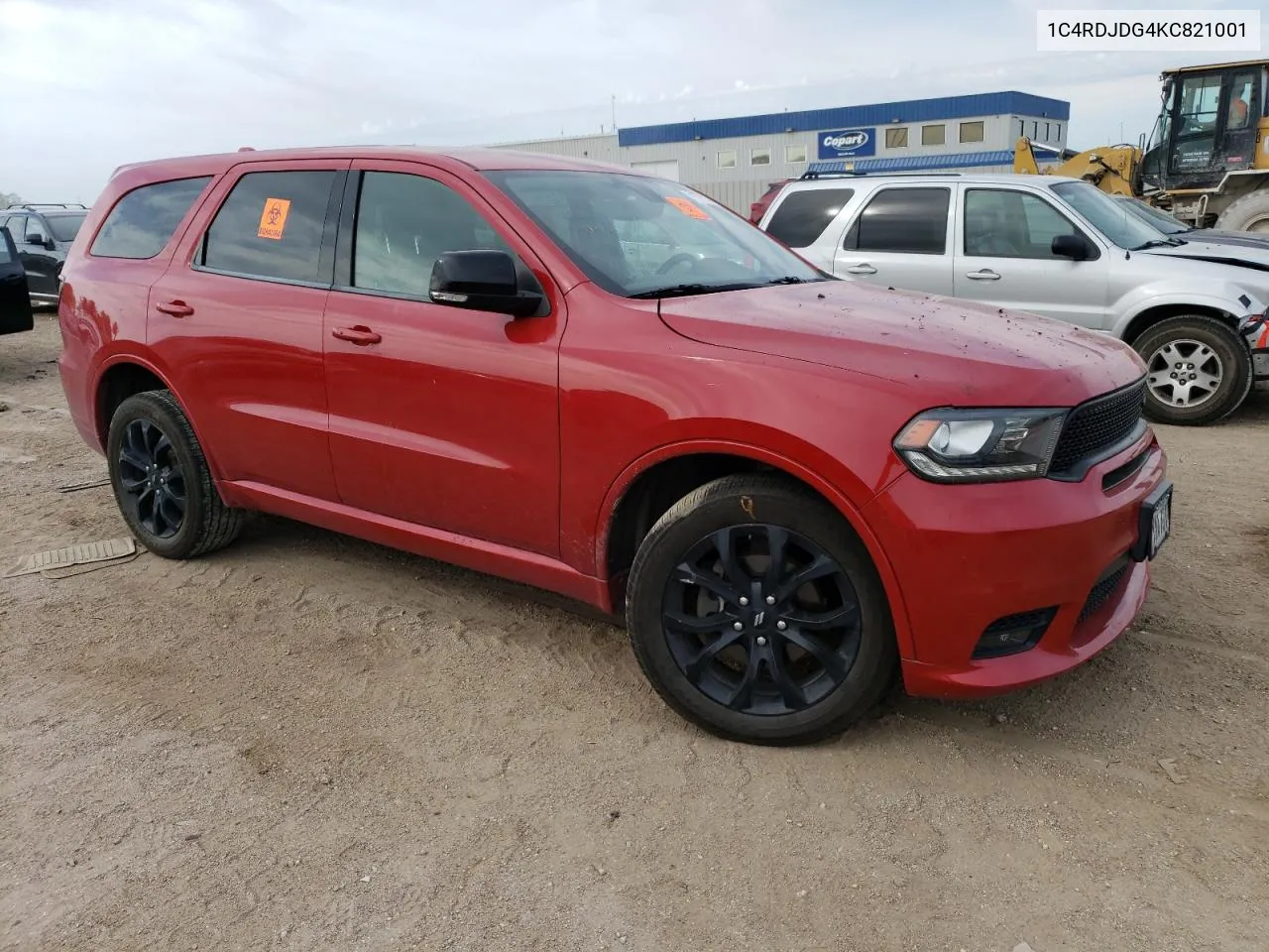 2019 Dodge Durango Gt VIN: 1C4RDJDG4KC821001 Lot: 71771514