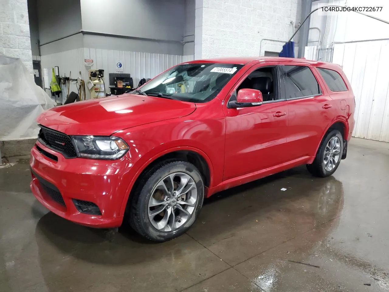 2019 Dodge Durango Gt VIN: 1C4RDJDG4KC722677 Lot: 71885514