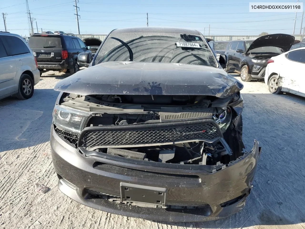 1C4RDHDGXKC691198 2019 Dodge Durango Gt