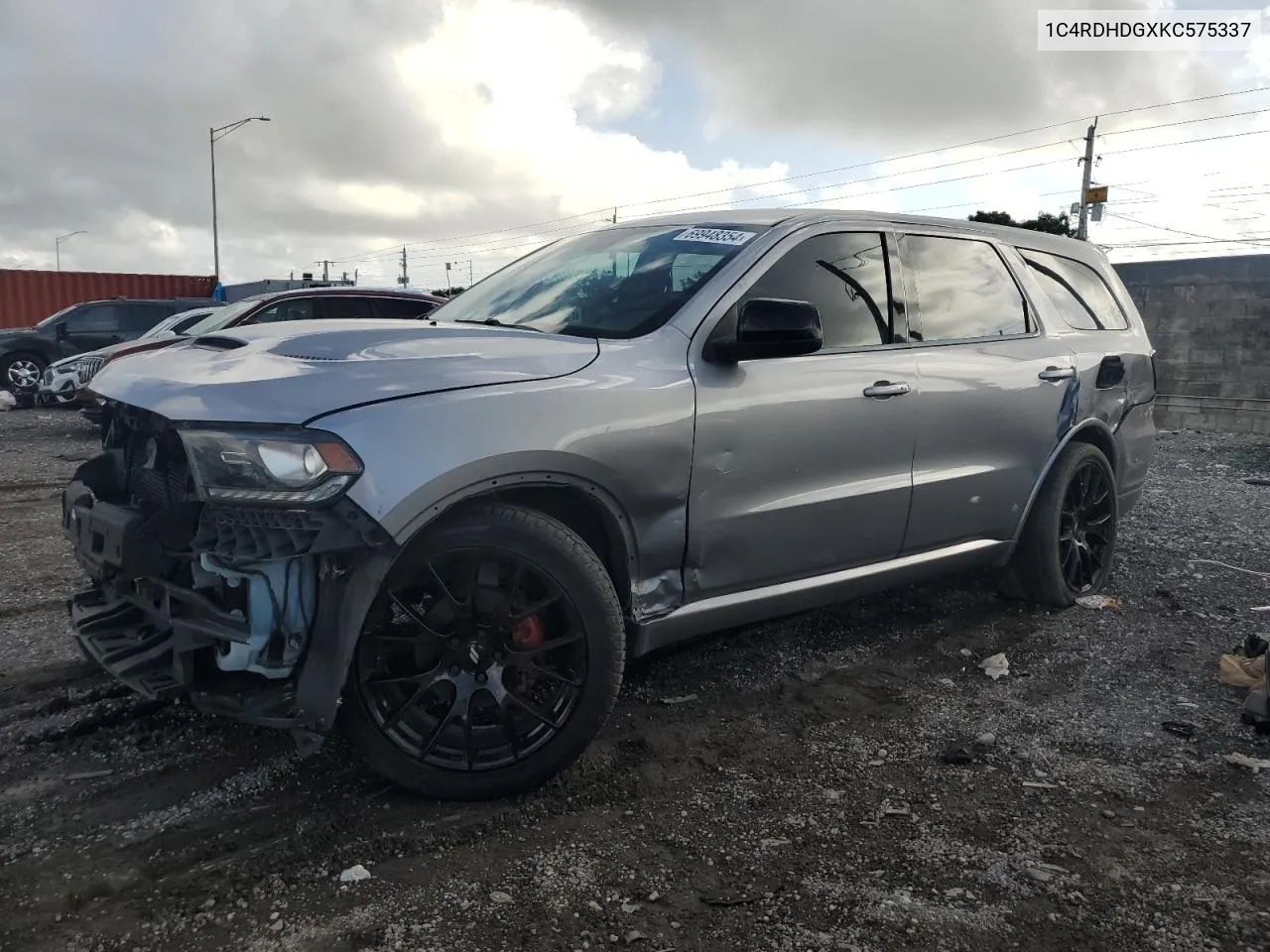 2019 Dodge Durango Gt VIN: 1C4RDHDGXKC575337 Lot: 72626874