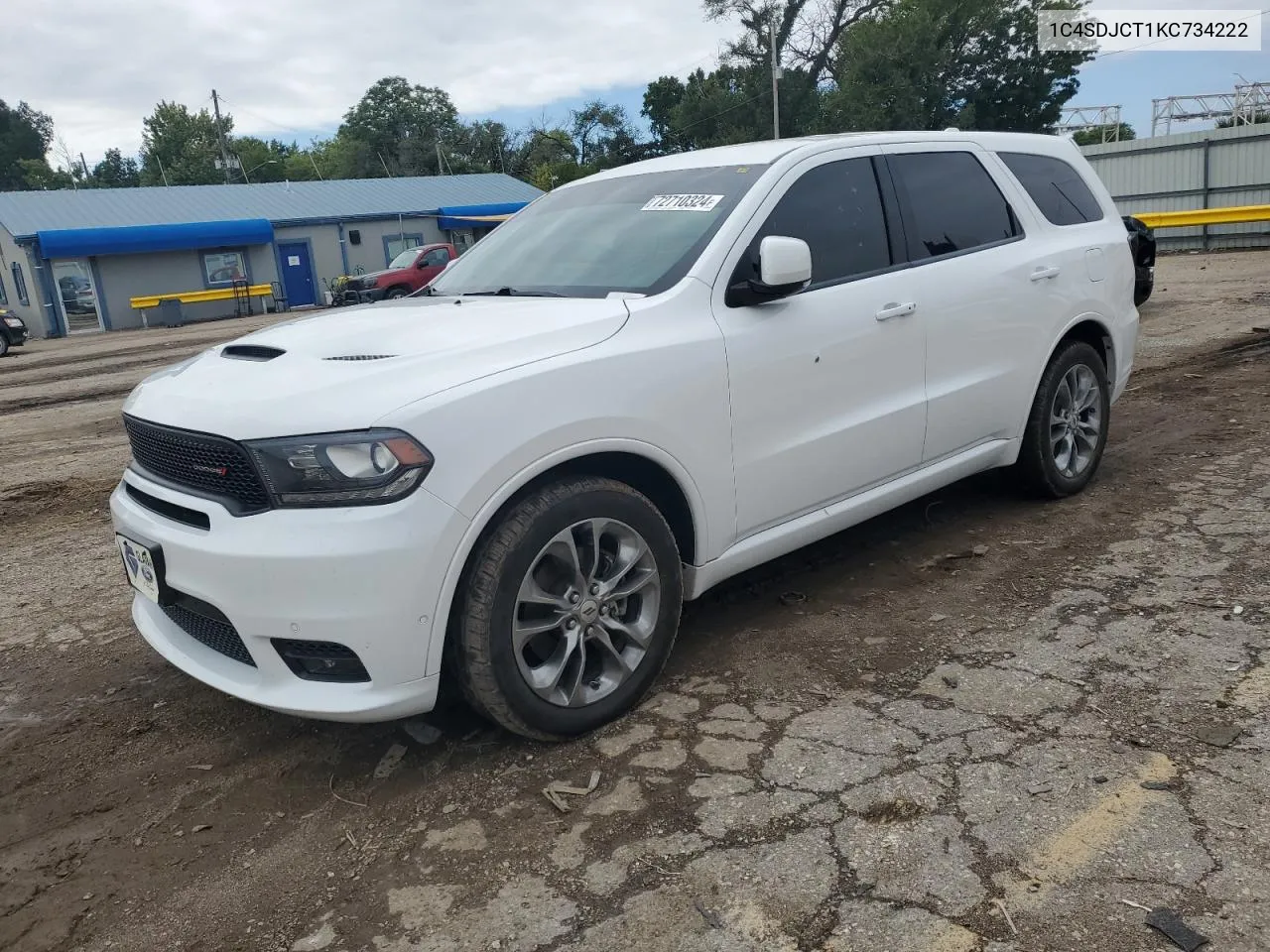 2019 Dodge Durango R/T VIN: 1C4SDJCT1KC734222 Lot: 72710324