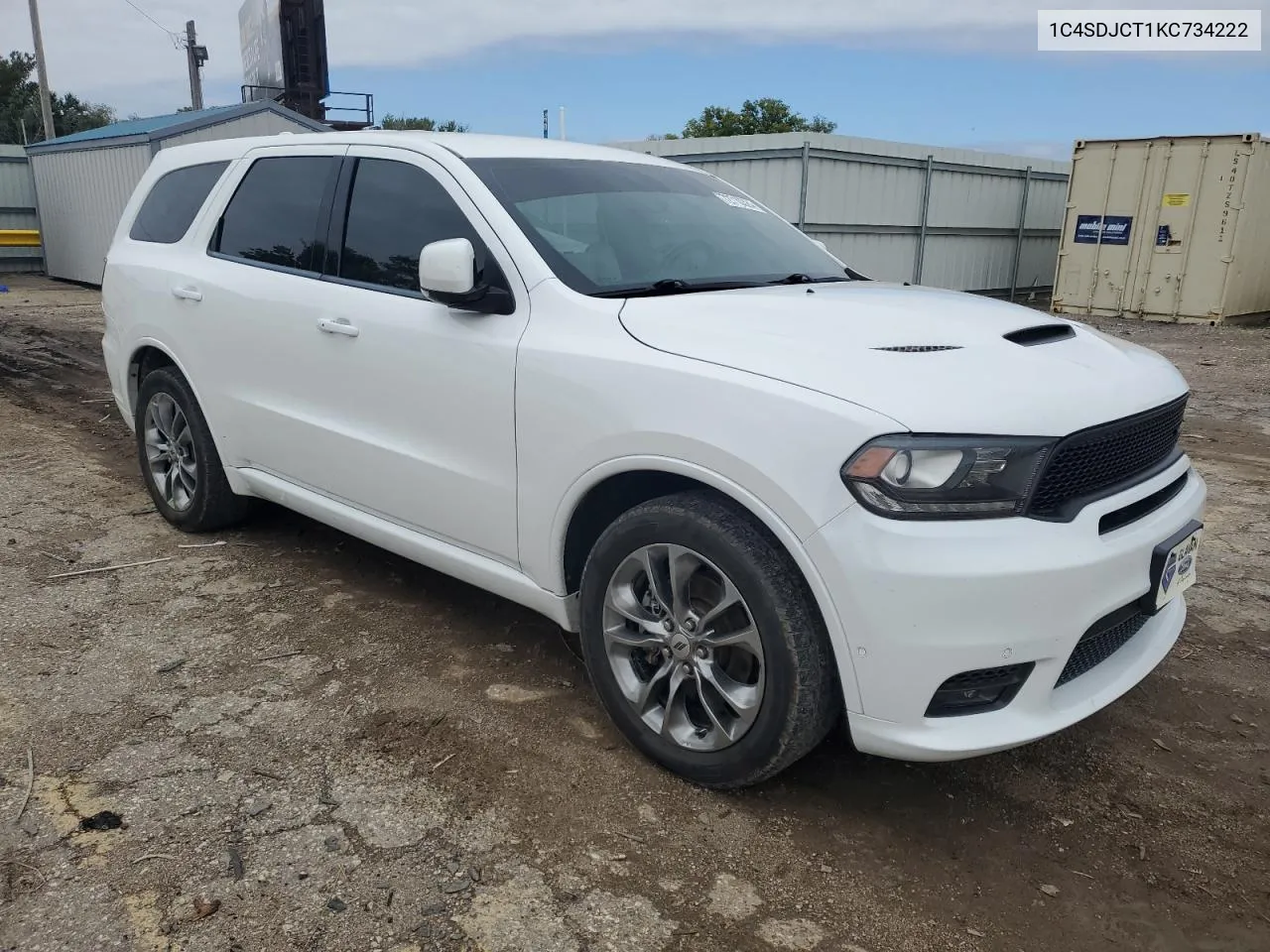 2019 Dodge Durango R/T VIN: 1C4SDJCT1KC734222 Lot: 72710324