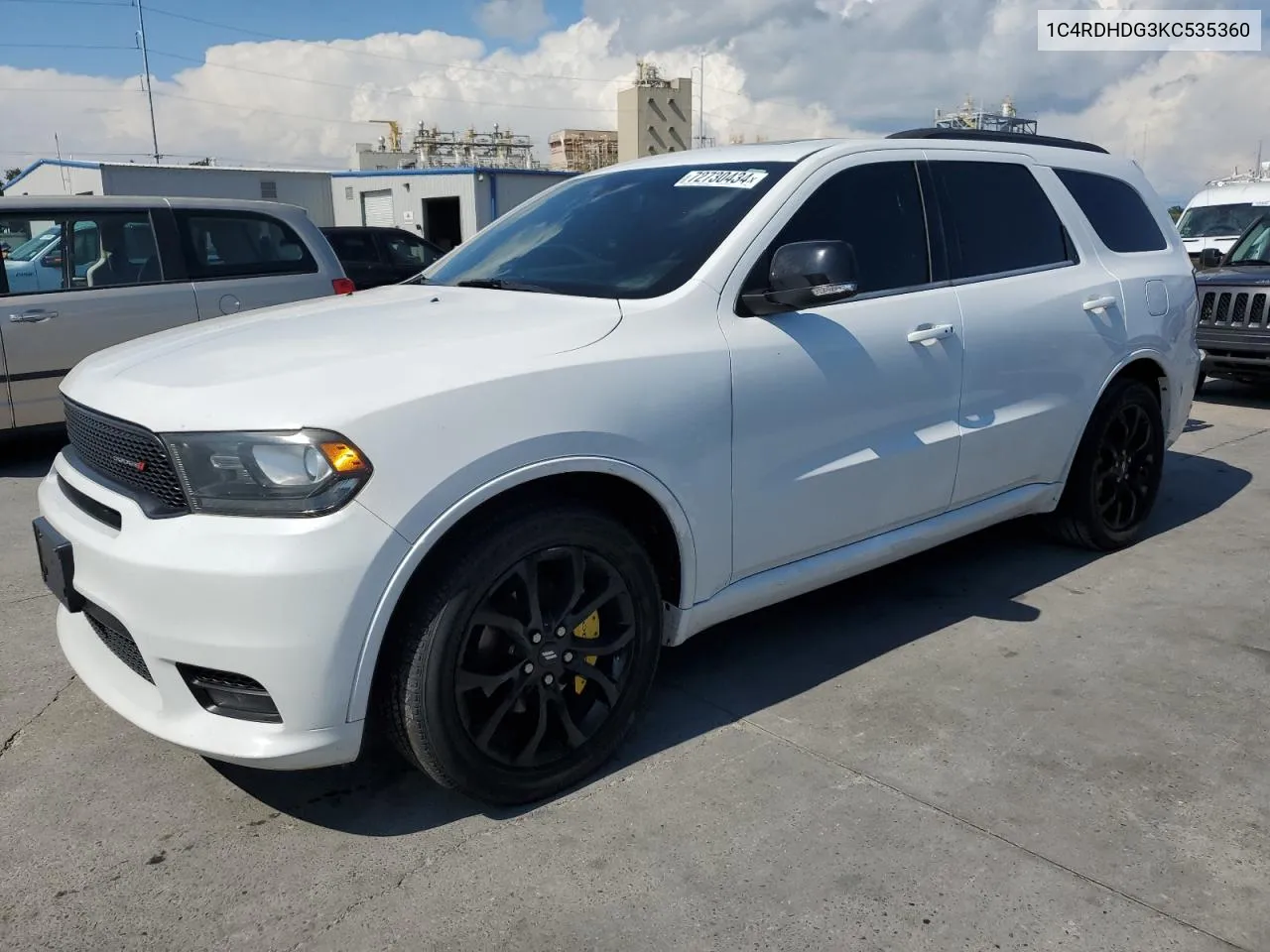 2019 Dodge Durango Gt VIN: 1C4RDHDG3KC535360 Lot: 72730434