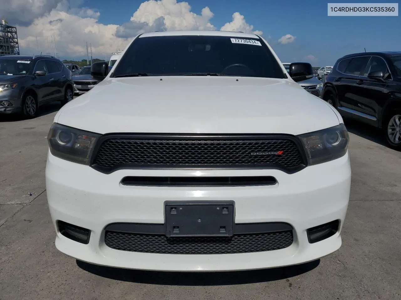 2019 Dodge Durango Gt VIN: 1C4RDHDG3KC535360 Lot: 72730434