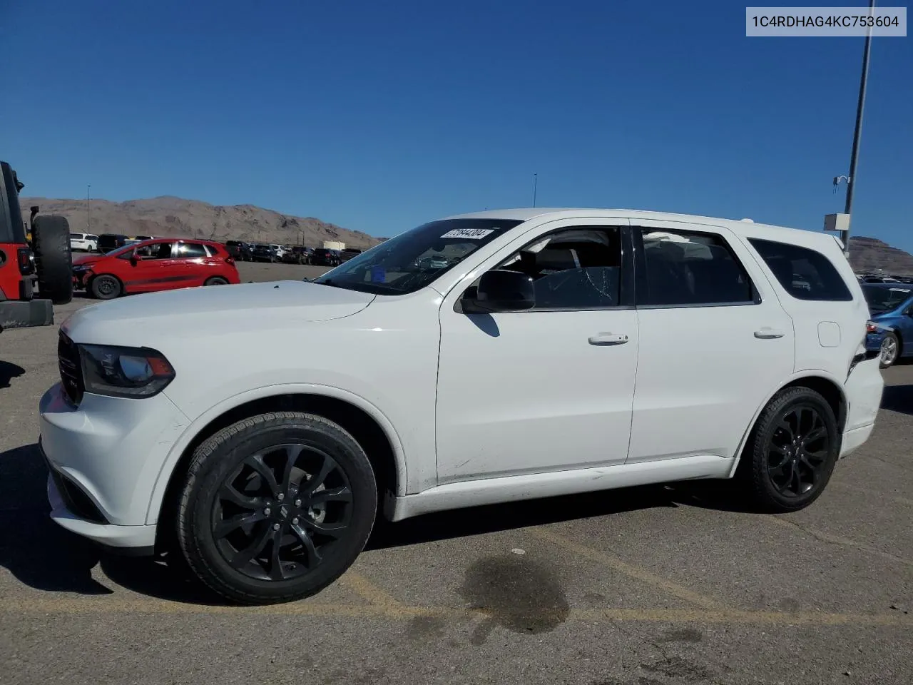 2019 Dodge Durango Sxt VIN: 1C4RDHAG4KC753604 Lot: 72844304