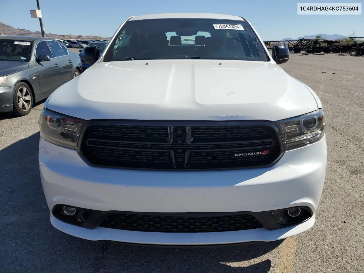 2019 Dodge Durango Sxt VIN: 1C4RDHAG4KC753604 Lot: 72844304