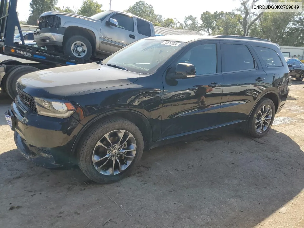 2019 Dodge Durango Gt VIN: 1C4RDJDG0KC769849 Lot: 73517604