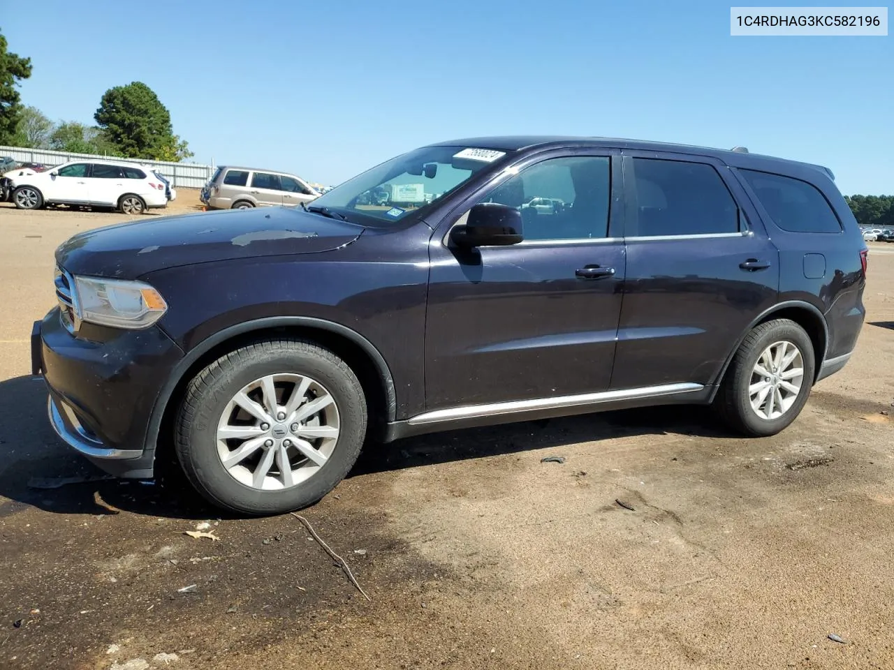 2019 Dodge Durango Sxt VIN: 1C4RDHAG3KC582196 Lot: 73580024