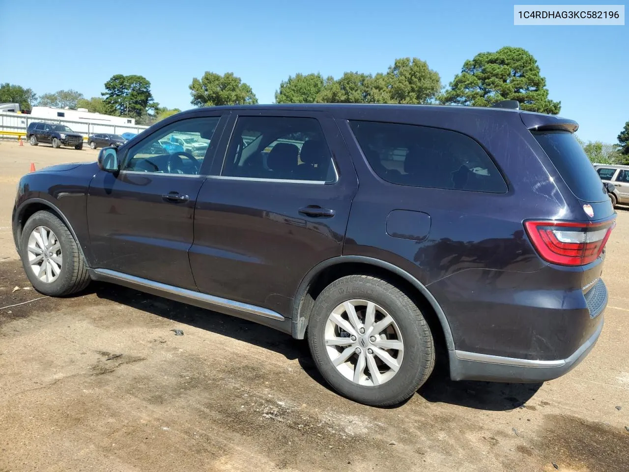 2019 Dodge Durango Sxt VIN: 1C4RDHAG3KC582196 Lot: 73580024