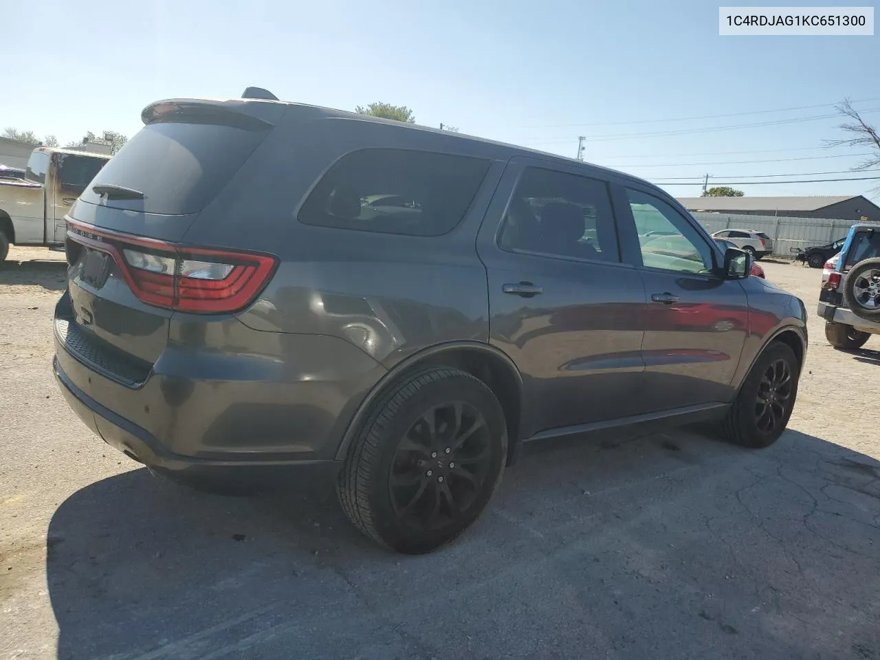 2019 Dodge Durango Sxt VIN: 1C4RDJAG1KC651300 Lot: 74455694