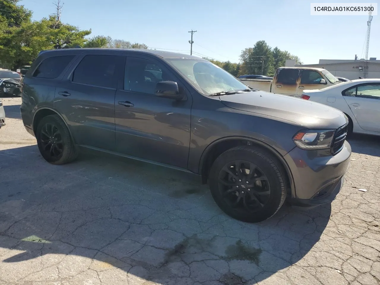 2019 Dodge Durango Sxt VIN: 1C4RDJAG1KC651300 Lot: 74455694