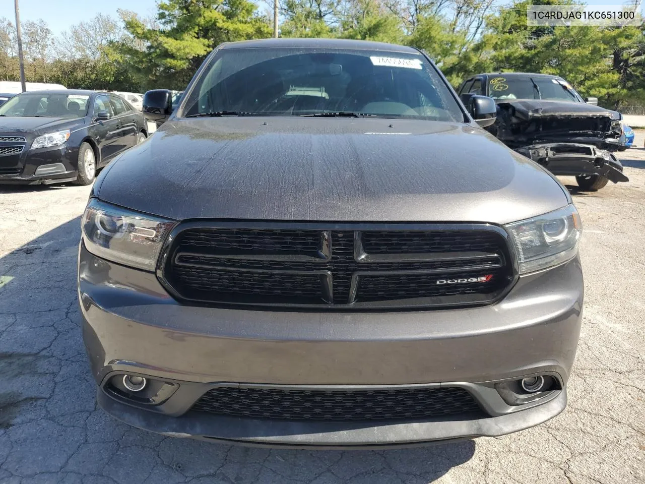 2019 Dodge Durango Sxt VIN: 1C4RDJAG1KC651300 Lot: 74455694