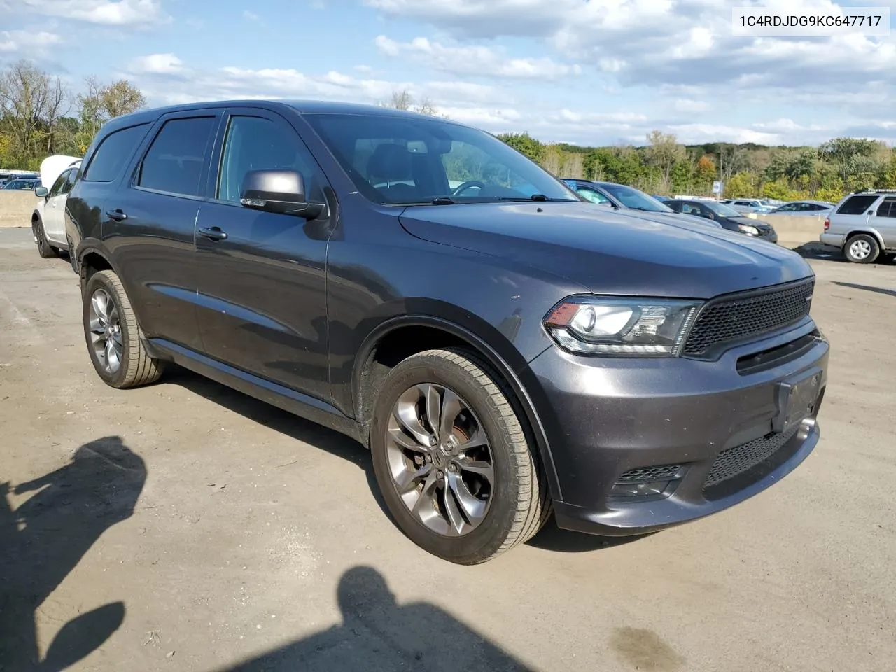 2019 Dodge Durango Gt VIN: 1C4RDJDG9KC647717 Lot: 74525264