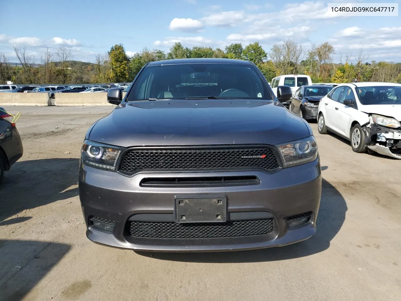 2019 Dodge Durango Gt VIN: 1C4RDJDG9KC647717 Lot: 74525264