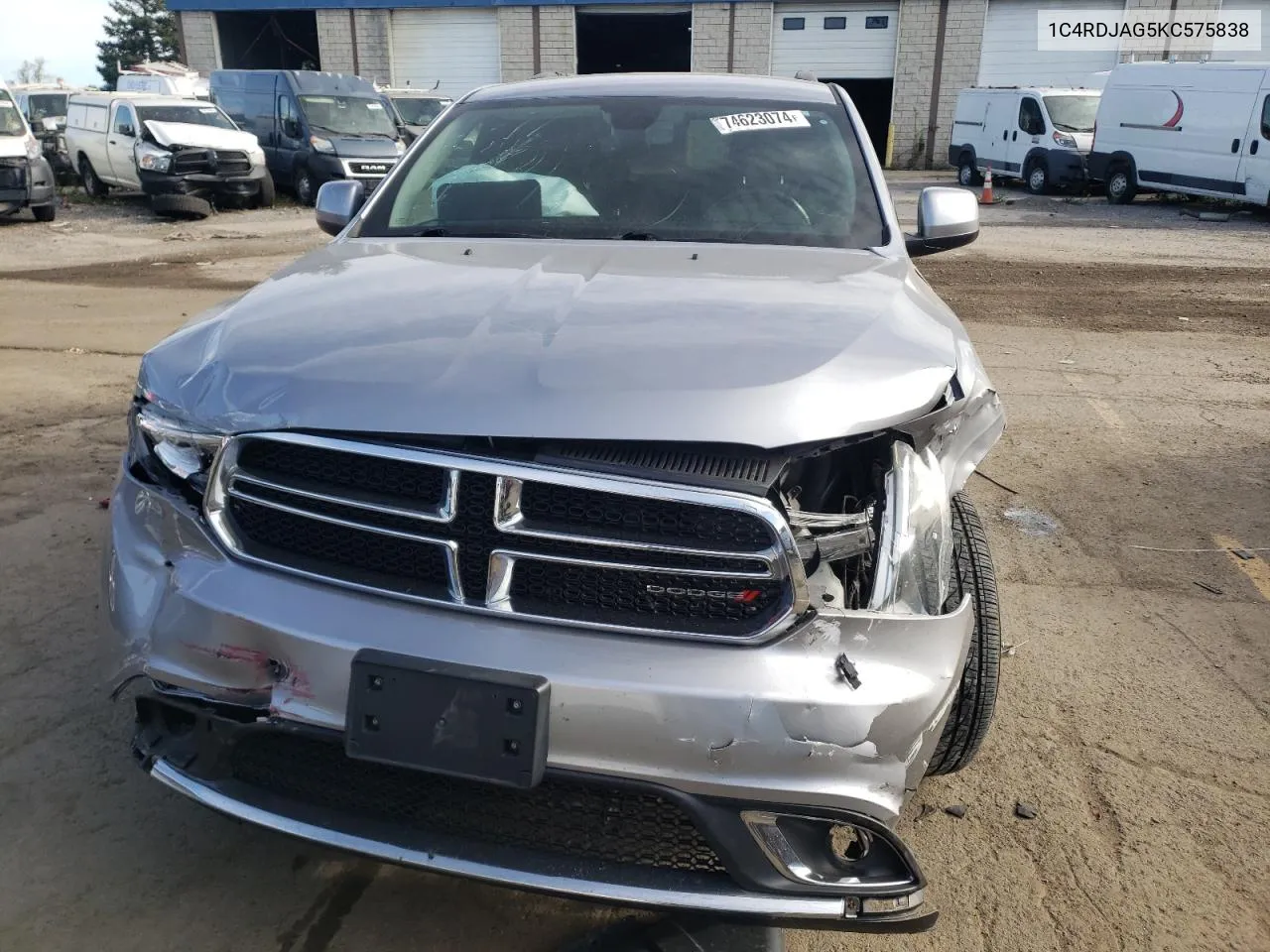 2019 Dodge Durango Sxt VIN: 1C4RDJAG5KC575838 Lot: 74623074