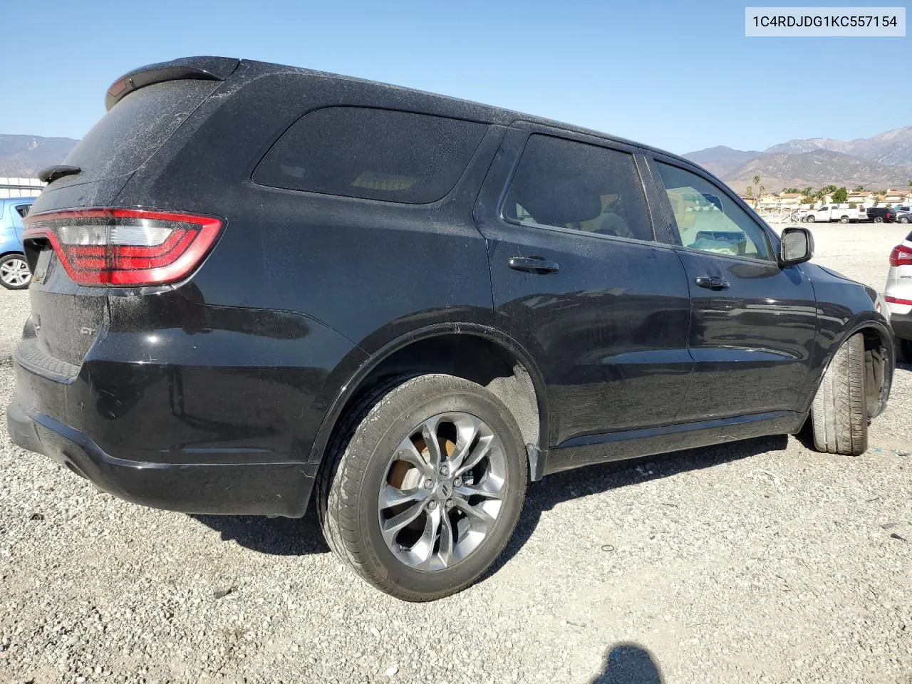 2019 Dodge Durango Gt VIN: 1C4RDJDG1KC557154 Lot: 74627234