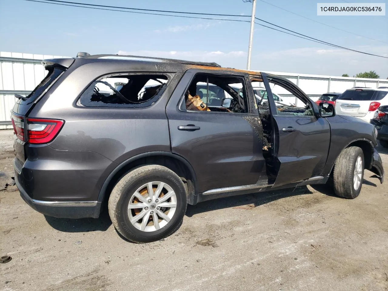 2019 Dodge Durango Sxt VIN: 1C4RDJAG0KC536476 Lot: 74670704