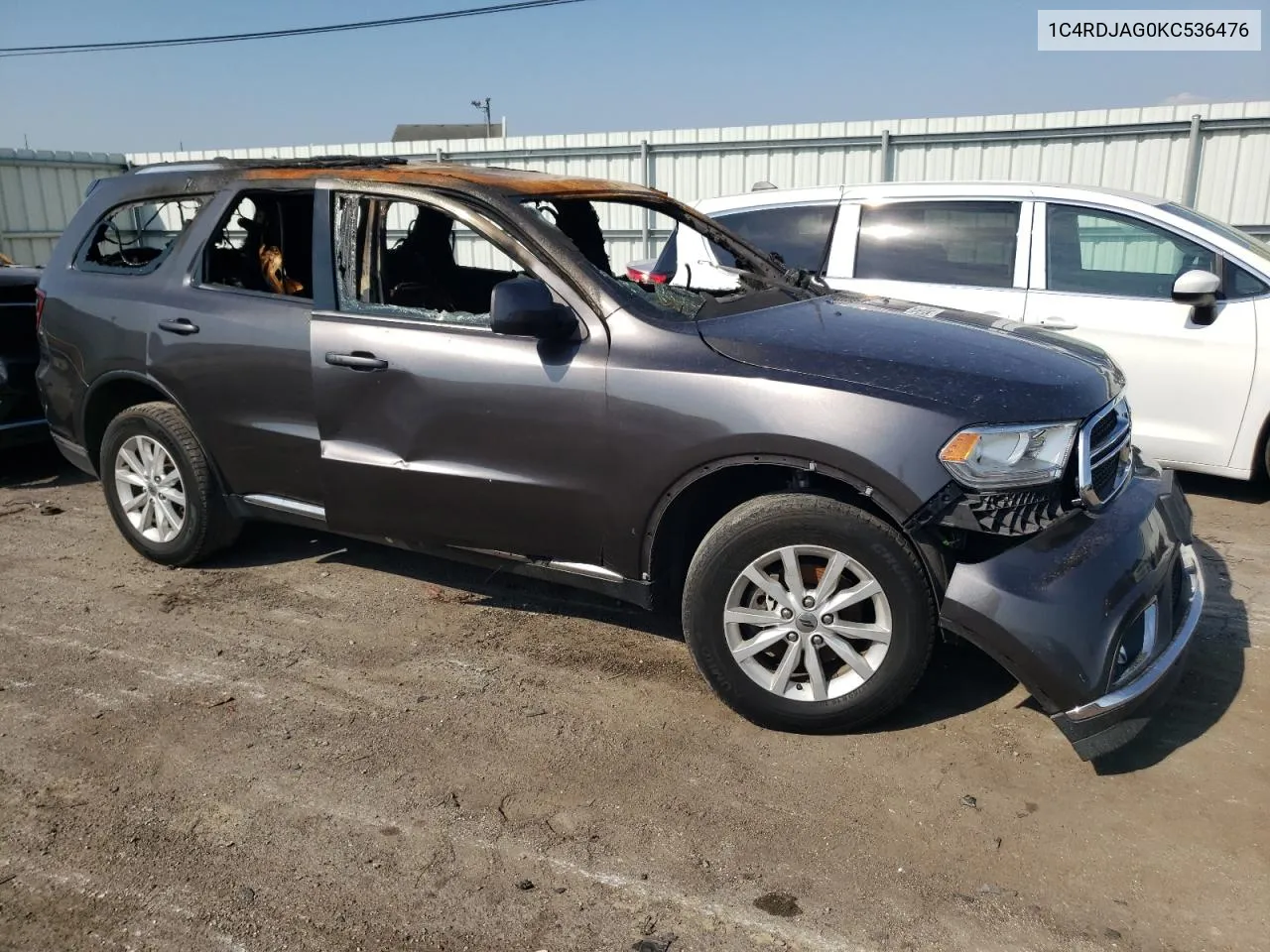 2019 Dodge Durango Sxt VIN: 1C4RDJAG0KC536476 Lot: 74670704